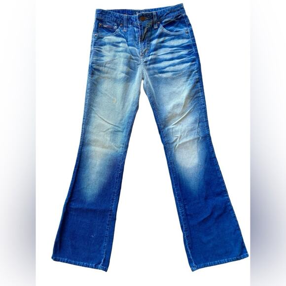 L.E.I Pants - VINTAGE LEI Corduroy Flare Pants Blue Juniors Size 3 Y2K 90s Bleach Indie Grunge